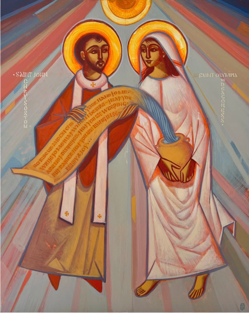 St John Chrysostom and St Olympia
